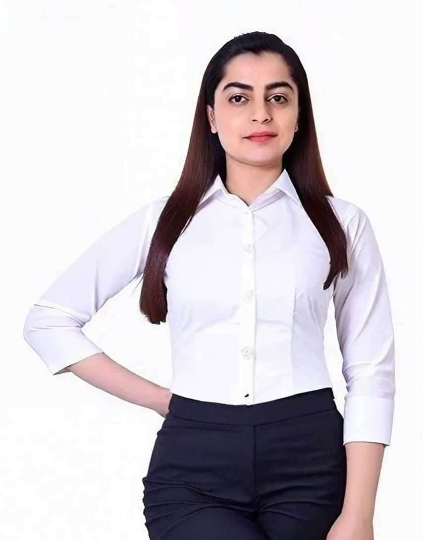 White formal shirt for best sale girl online