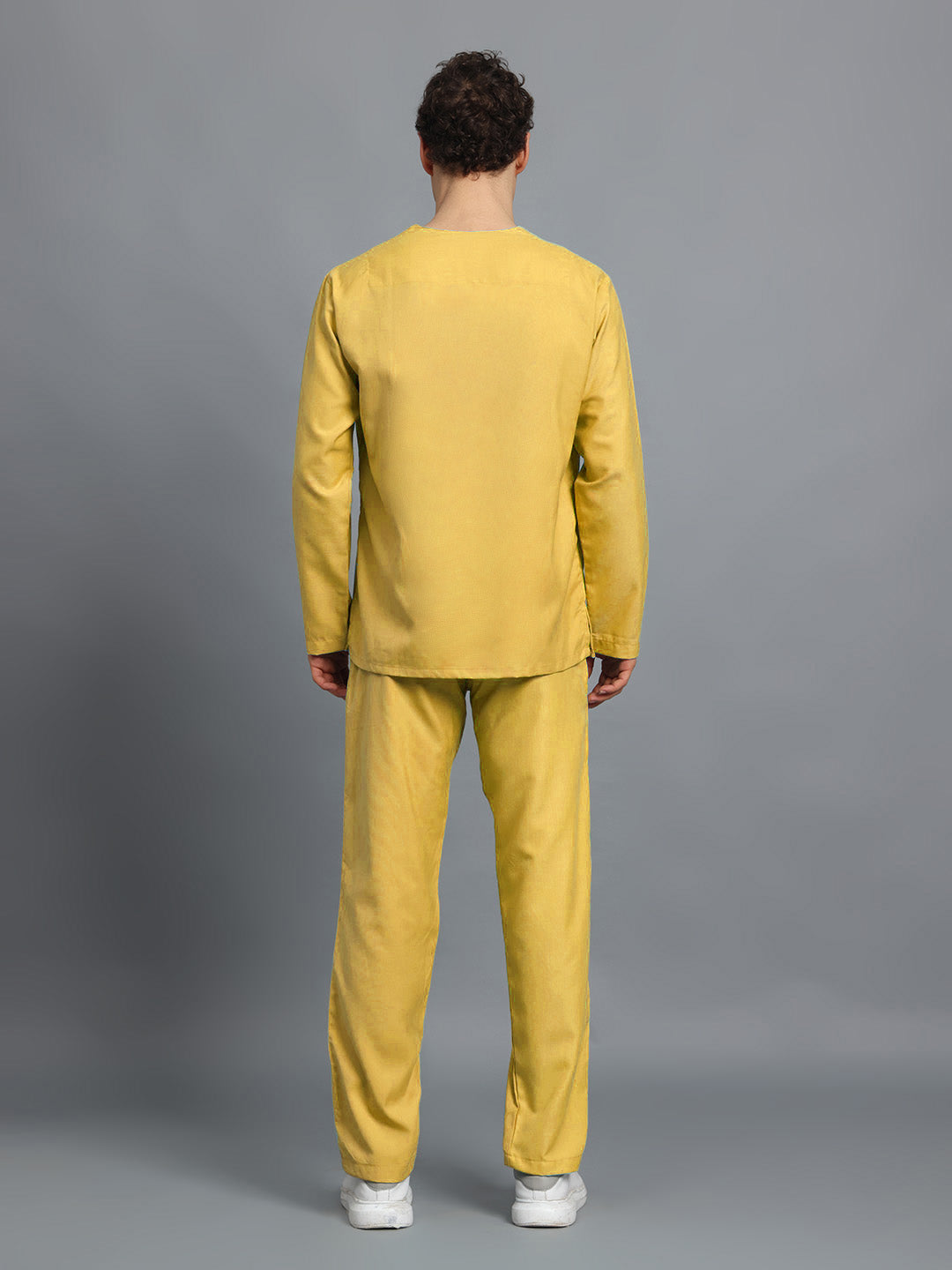 Yellow All-Day Full Sleeve Medical Scrubs - Male