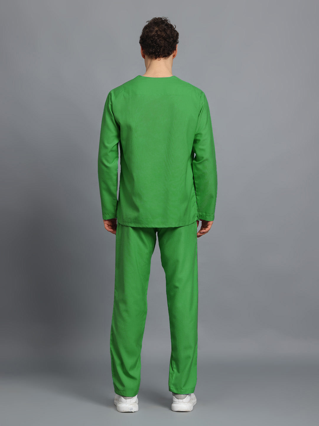 Spinach Green All-Day Full Sleeve Medical Scrubs - Male