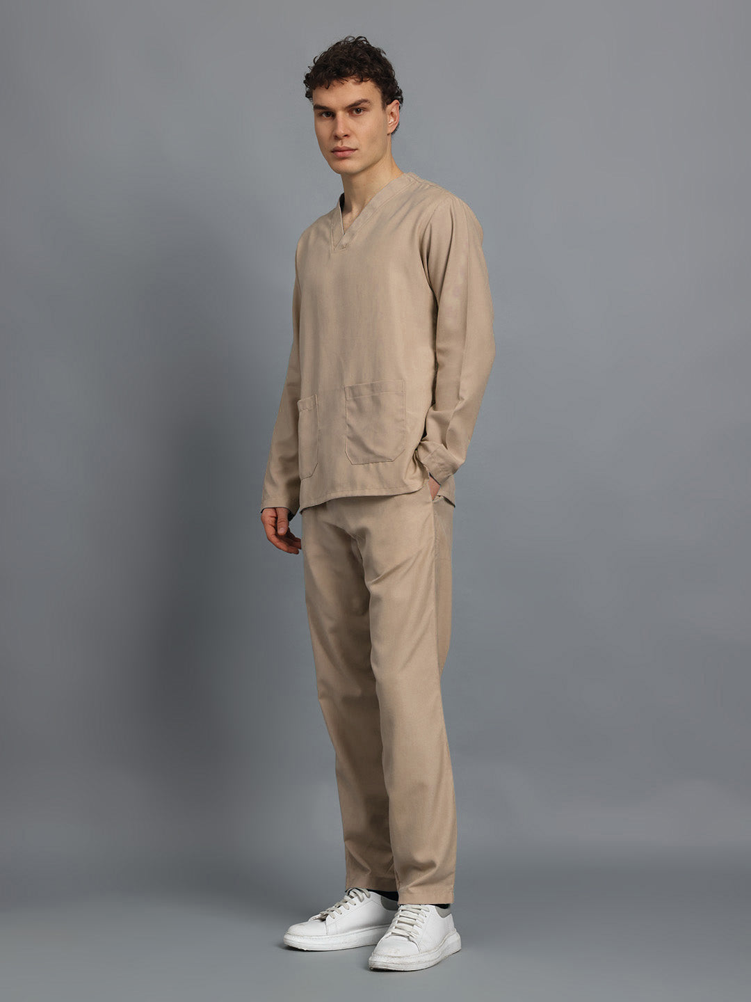 Natural Matte Originals Full Sleeve Medical Scrubs - Male