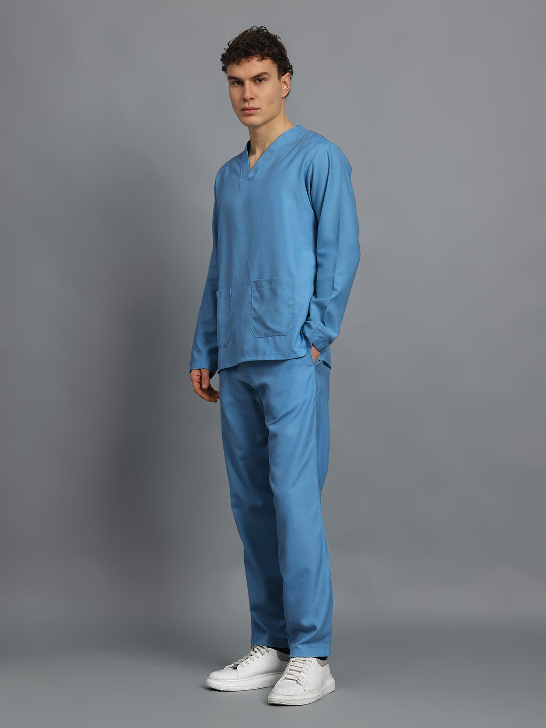 Sky Blue Originals Full Sleeve Medical Scrubs - Male