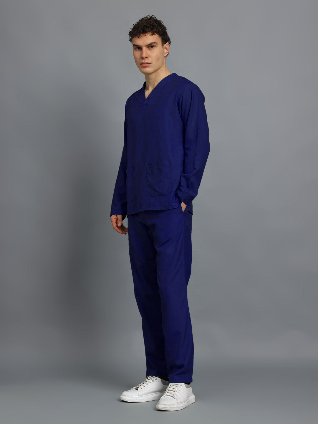 Navy Blue Originals Full Sleeve Medical Scrubs - Male