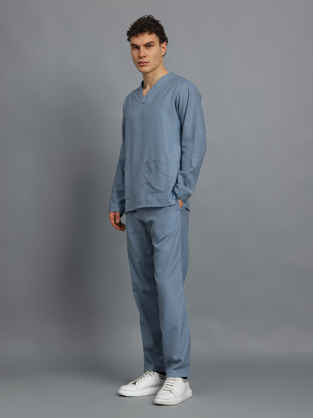 Teal All-Day Full Sleeve Medical Scrubs - Male