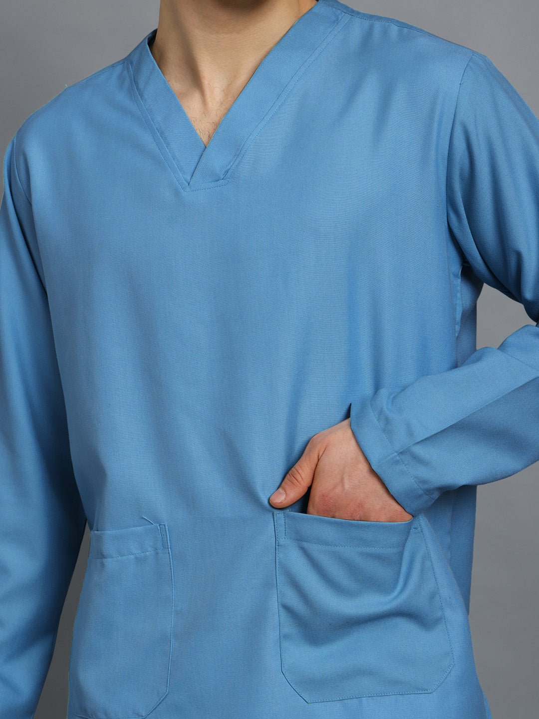 Sky Blue Originals Full Sleeve Medical Scrubs - Male