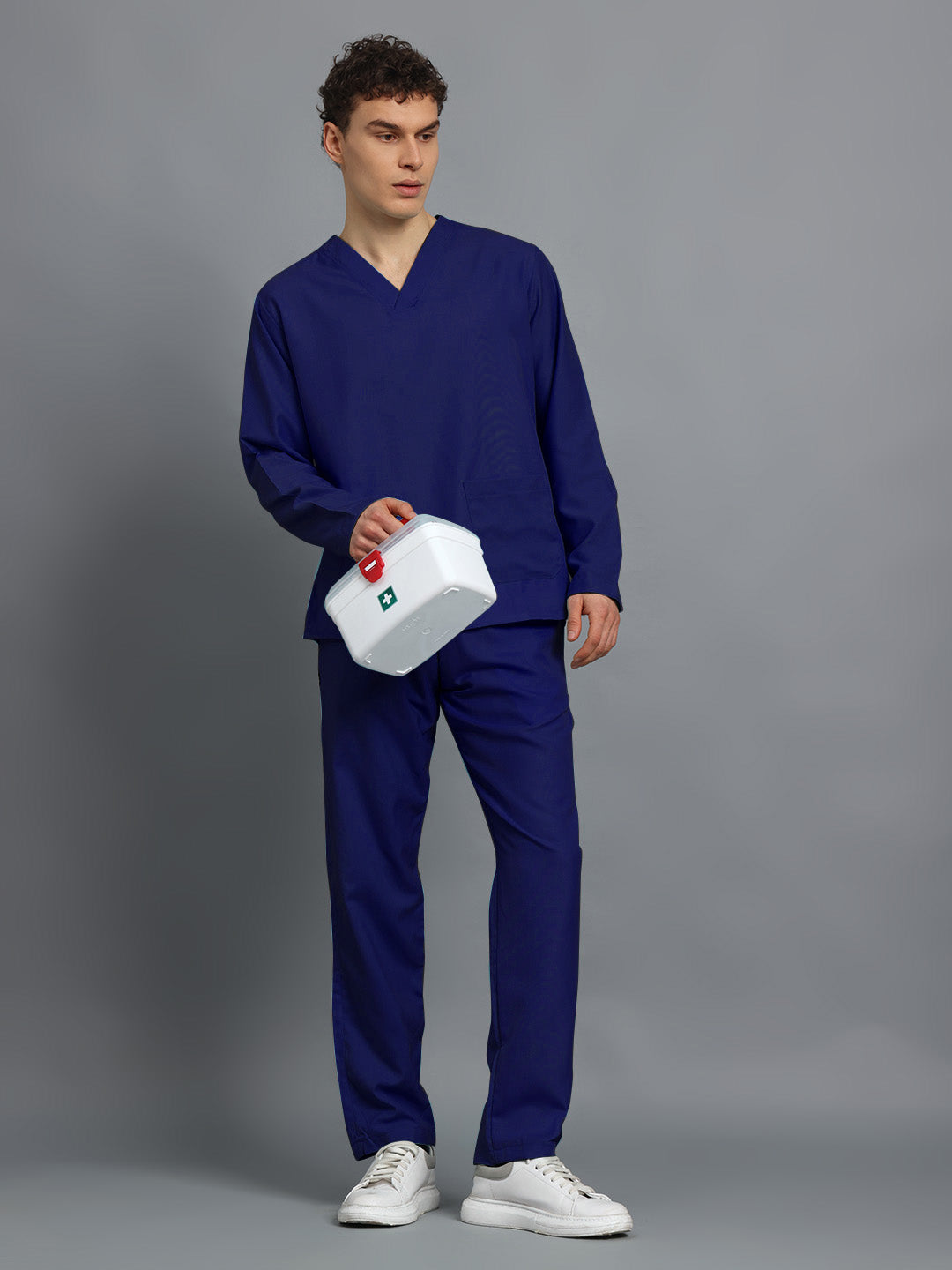 Navy Blue Originals Full Sleeve Medical Scrubs - Male