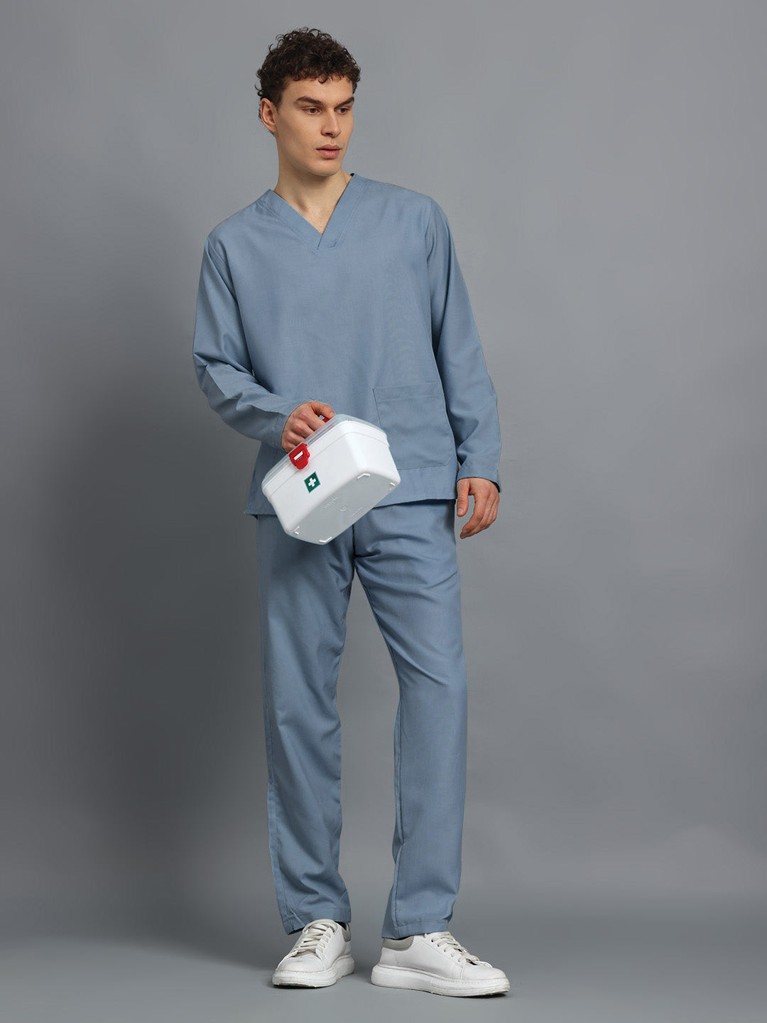 Teal All-Day Full Sleeve Medical Scrubs - Male