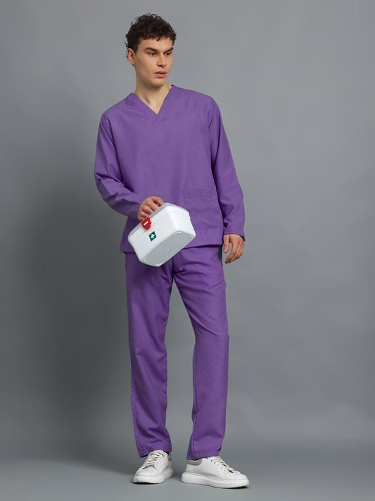 Violet All-Day Full Sleeve Medical Scrubs - Male