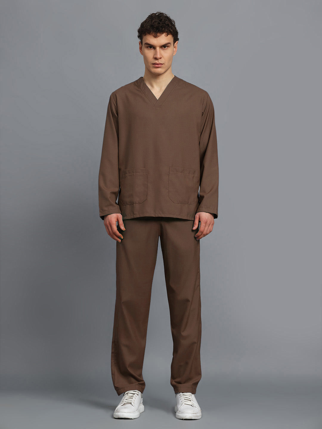 Brown Originals Full Sleeve Medical Scrubs - Male