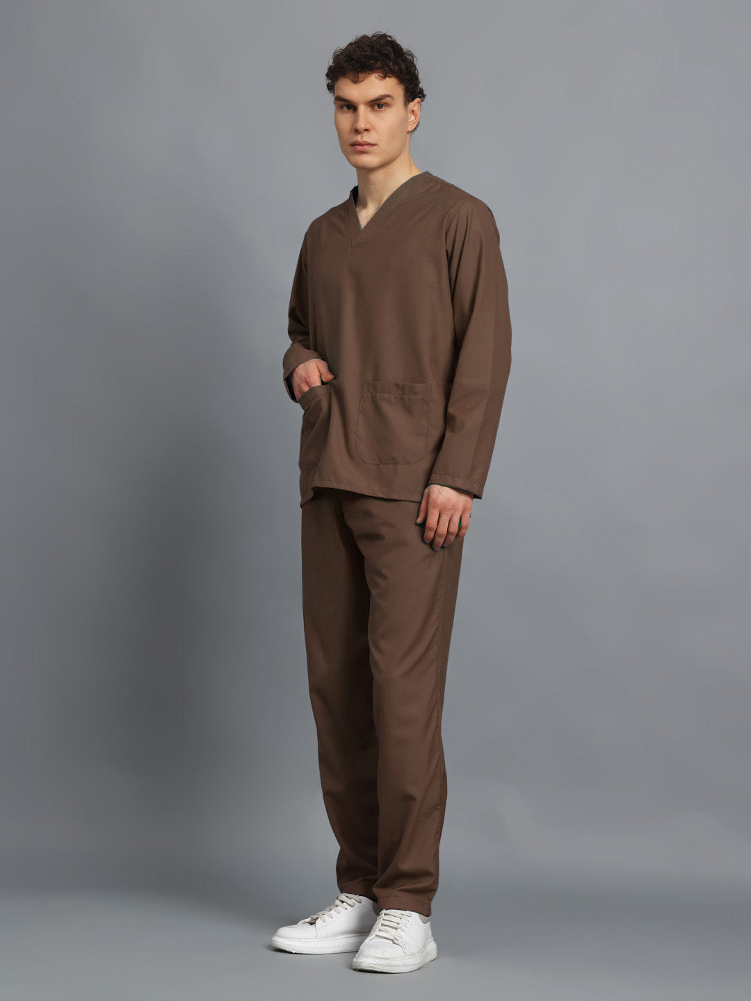 Brown Originals Full Sleeve Medical Scrubs - Male