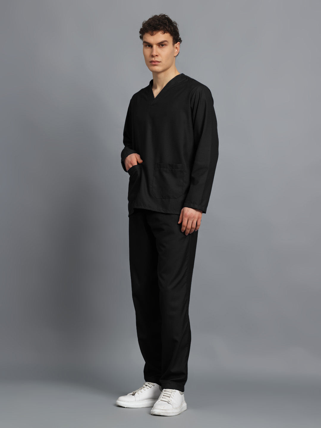 Black Originals Full Sleeve Medical Scrubs - Male