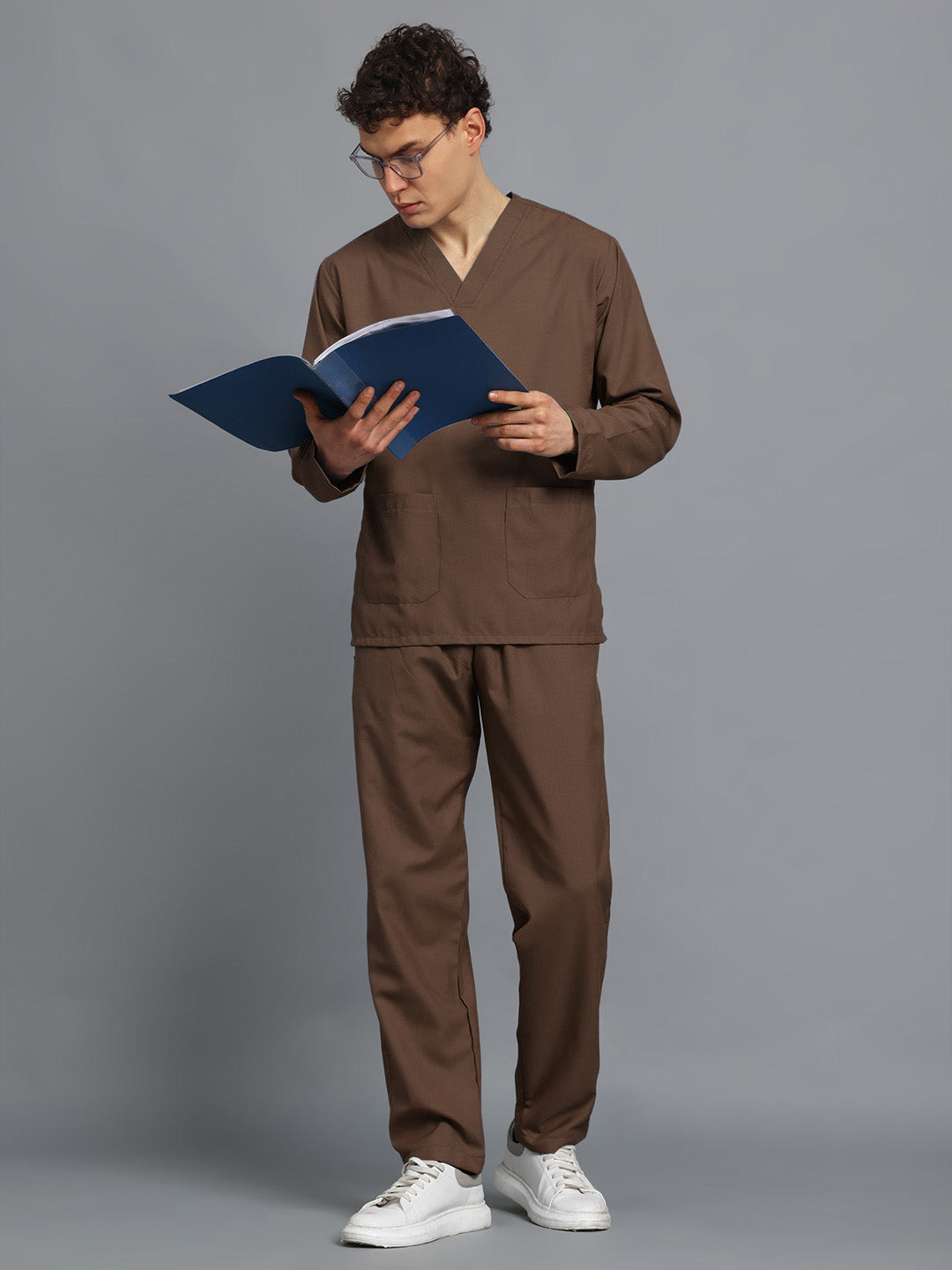 Brown Originals Full Sleeve Medical Scrubs - Male