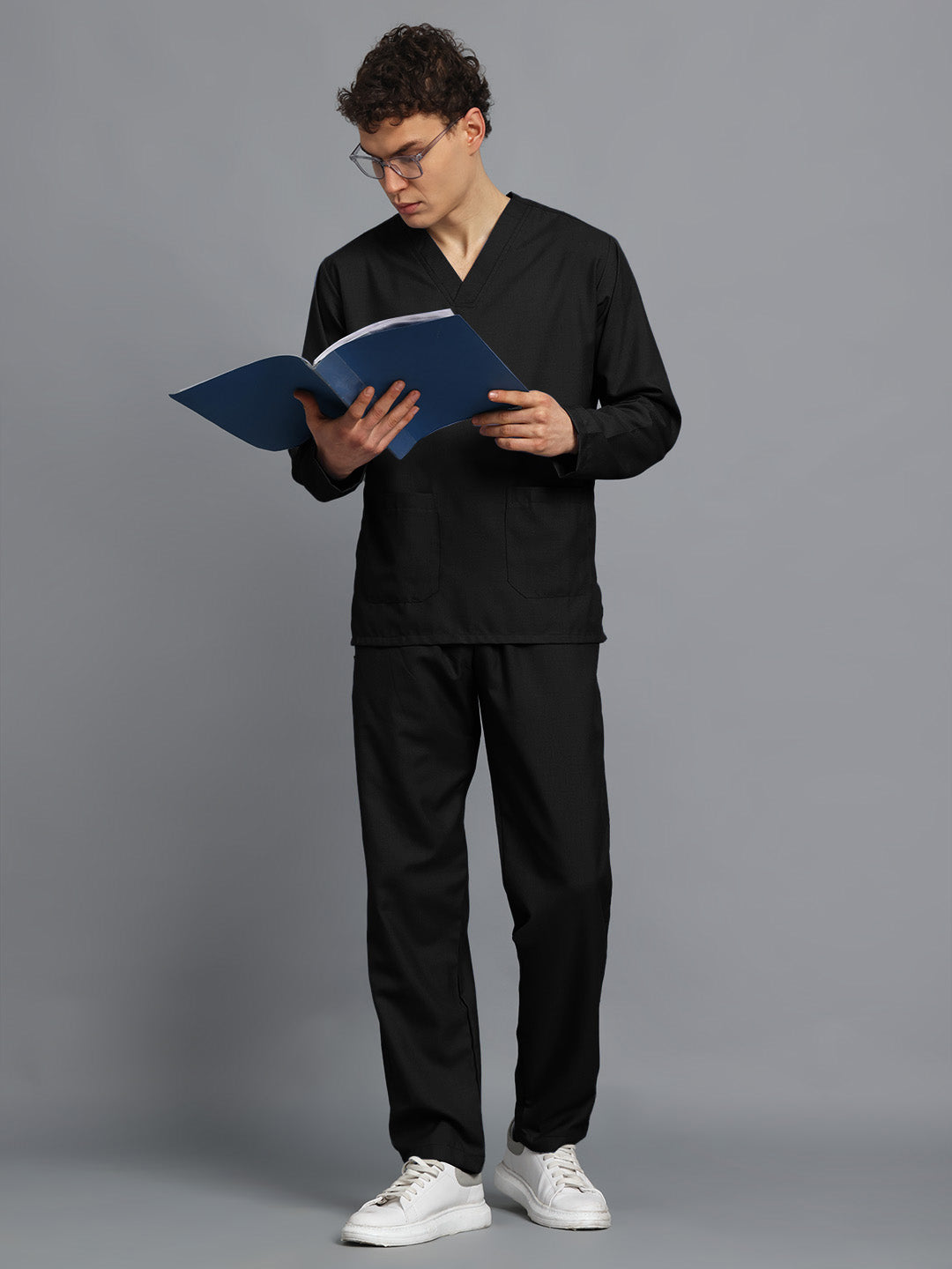 Black Originals Full Sleeve Medical Scrubs - Male