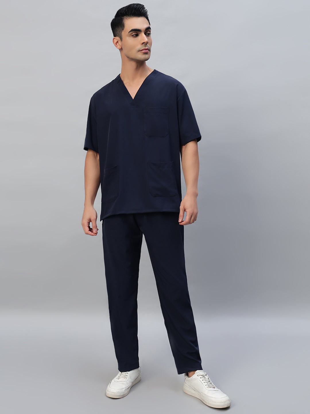 All Star 7 Pockets Half Sleeve Medical Scrubs – Male Blue Black DONOT ORDER