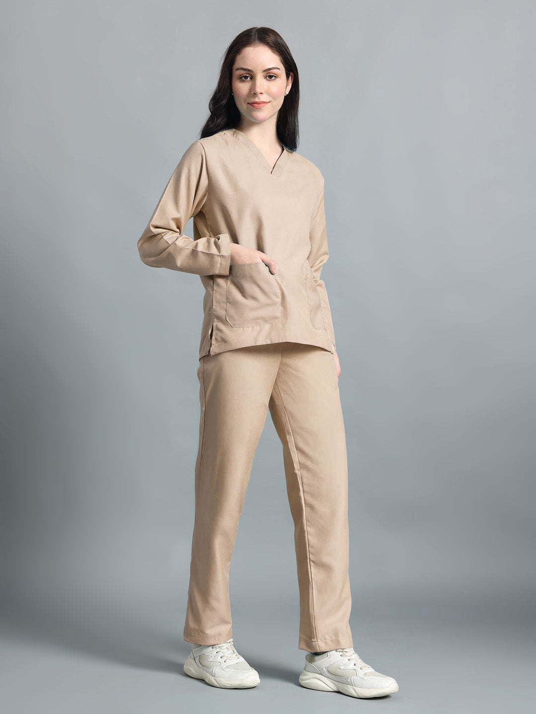 Natural Matte Originals Full Sleeve Medical Scrubs - Female