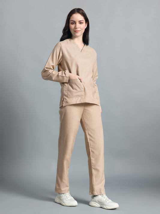 Natural Matte All-Day Full Sleeve Medical Scrubs - Female