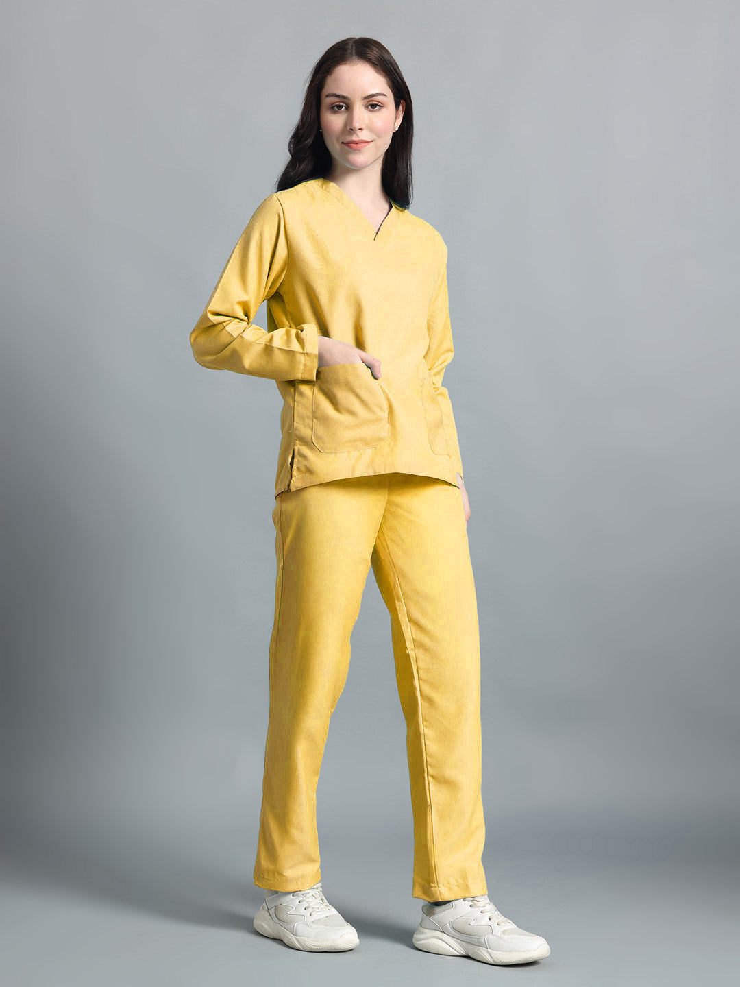 Yellow Originals Full Sleeve Medical Scrubs - Female