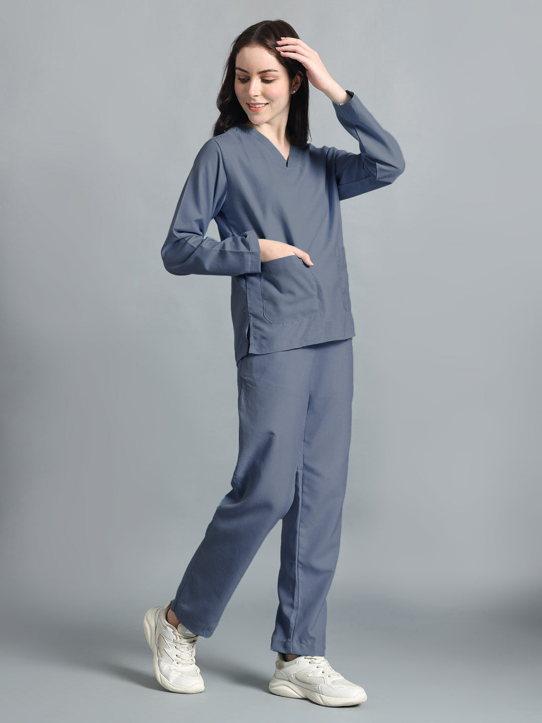 Dark Grey Originals Full Sleeve Medical Scrubs - Female