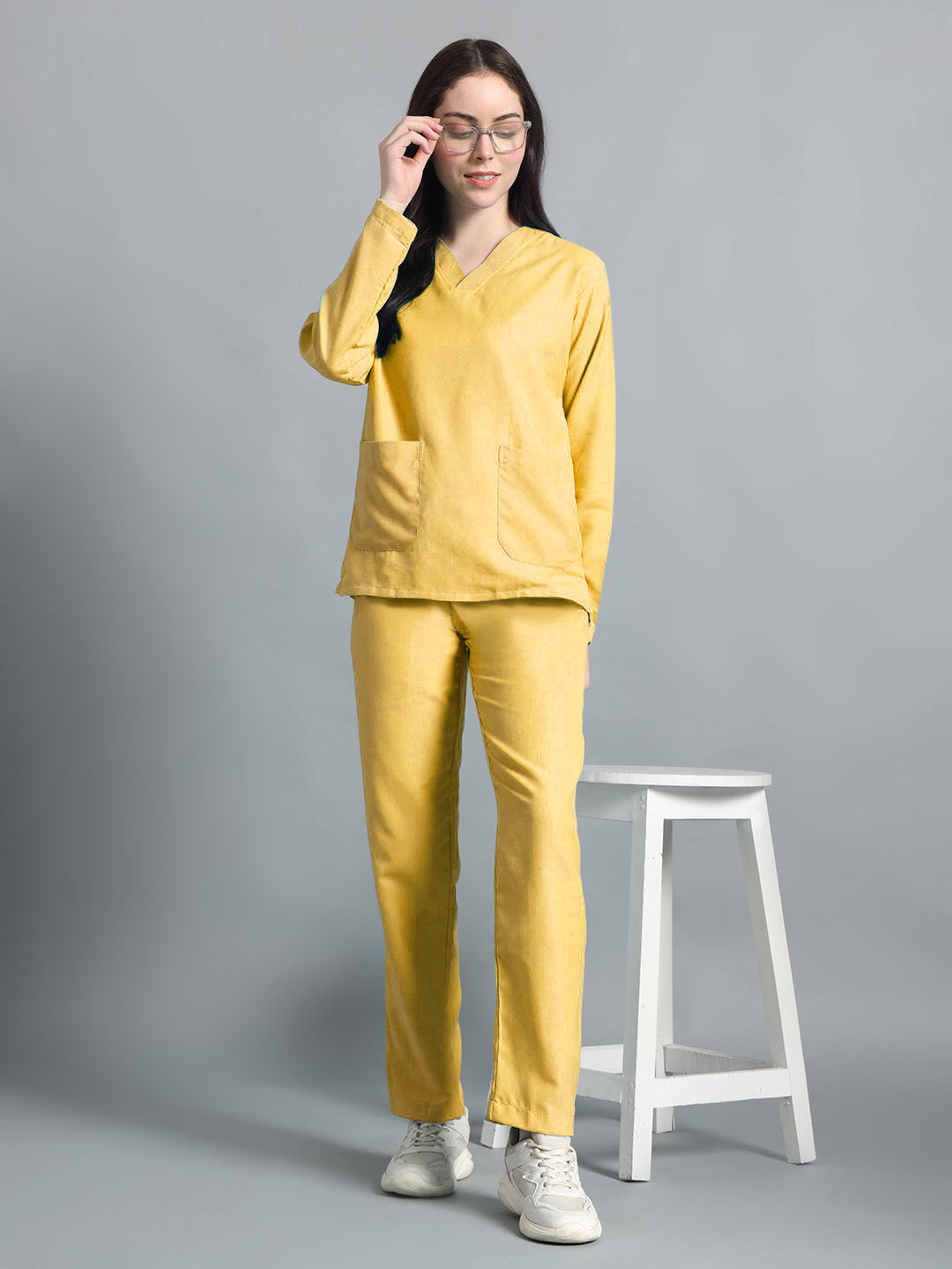 Yellow Originals Full Sleeve Medical Scrubs - Female