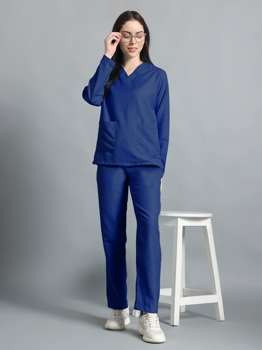 Royal Blue Originals Full Sleeve Medical Scrubs - Female