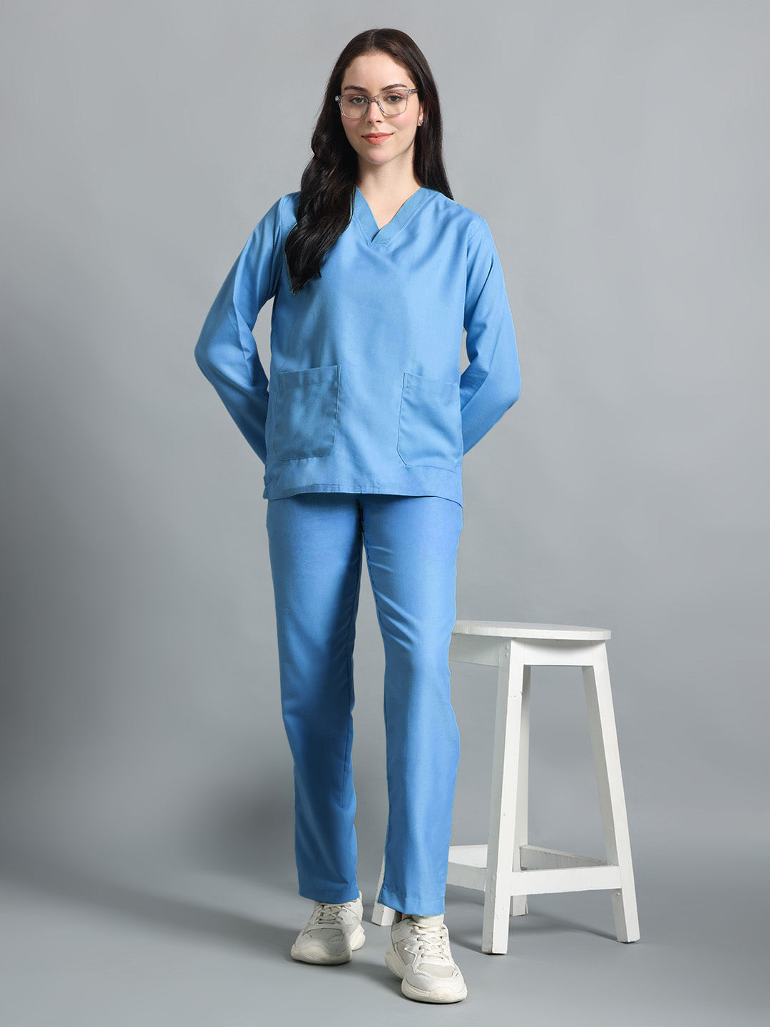 Sky Blue Originals Full Sleeve Medical Scrubs - Female