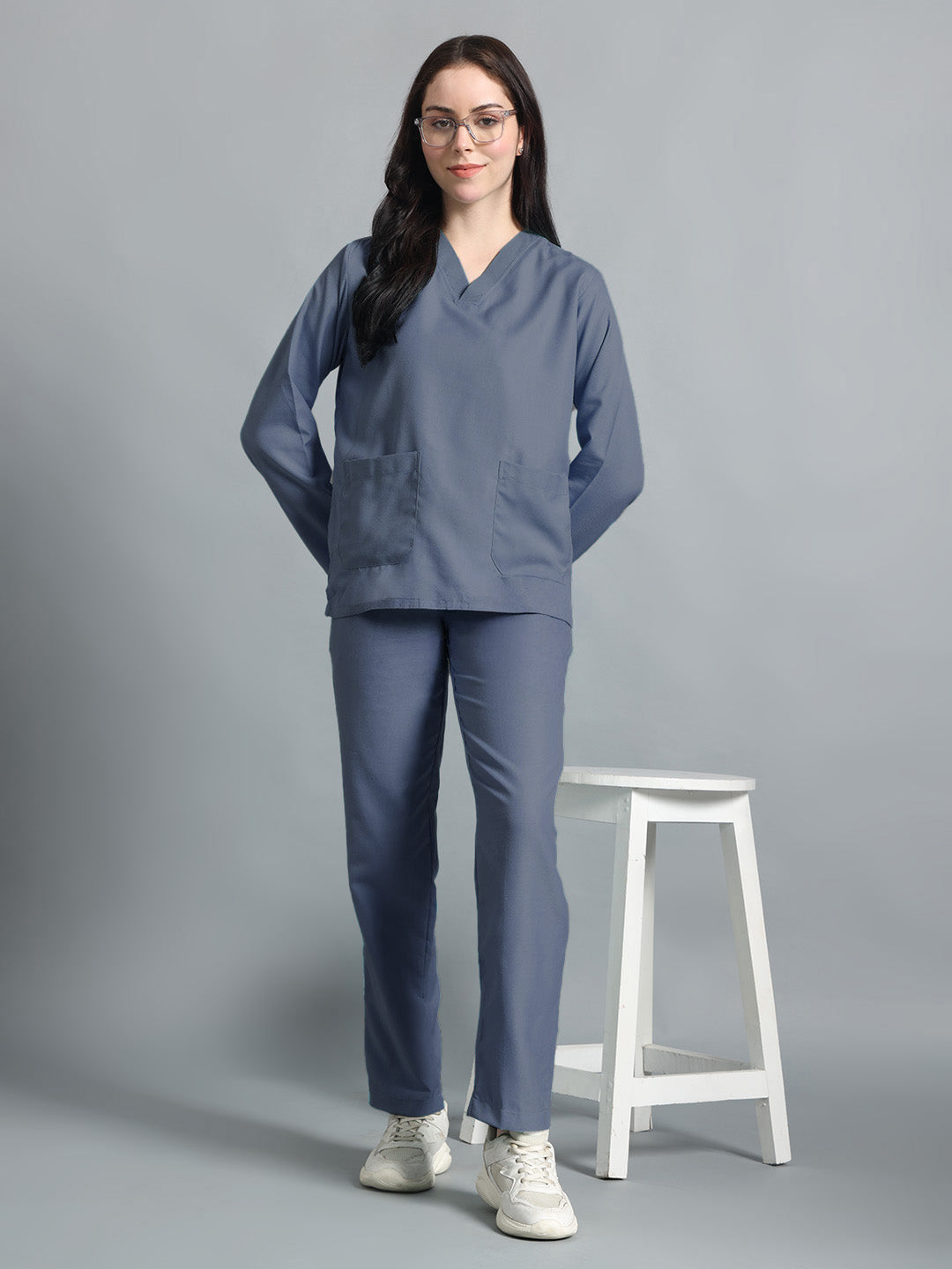 Dark Grey Originals Full Sleeve Medical Scrubs - Female