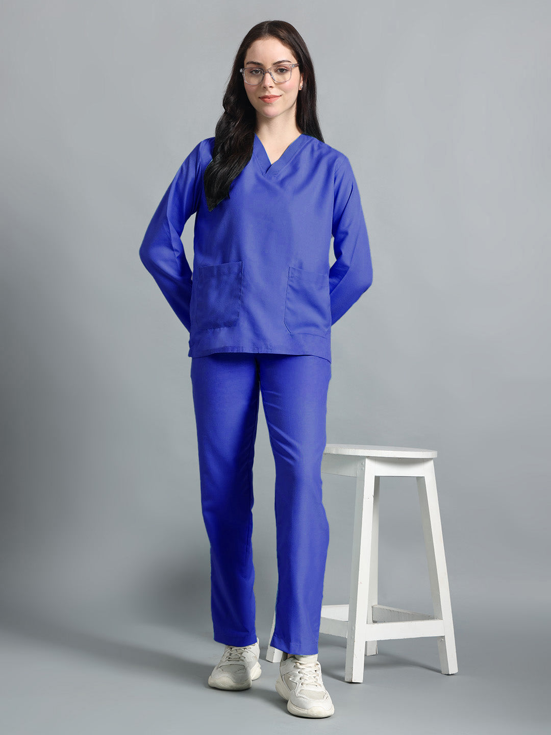 Royal Blue Originals Full Sleeve Medical Scrubs - Female