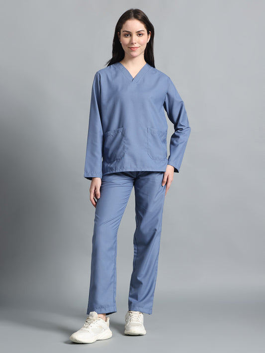 Teal All-Day Full Sleeve Medical Scrubs - Female