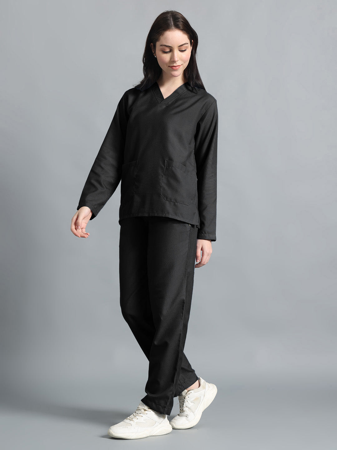 Black Originals Full Sleeve Medical Scrubs - Female