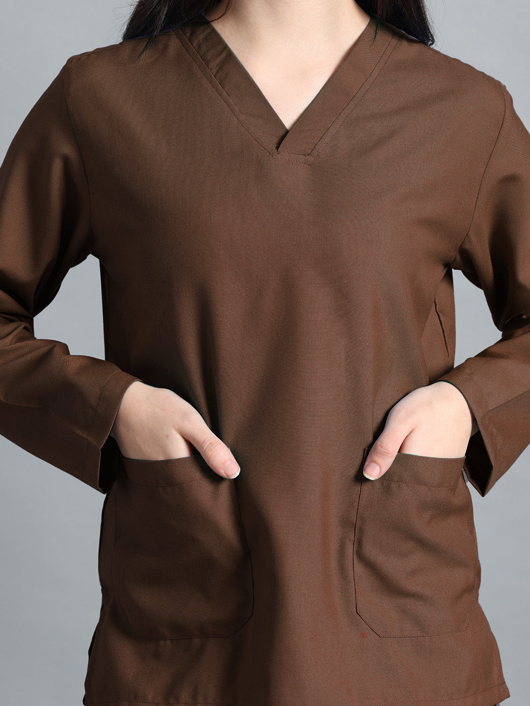 Brown Originals Full Sleeve Medical Scrubs - Female