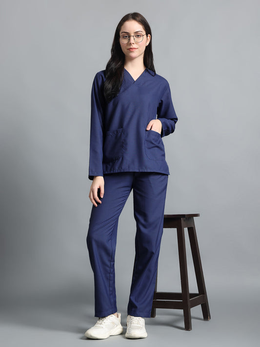 Navy Blue Originals Full Sleeve Medical Scrubs - Female