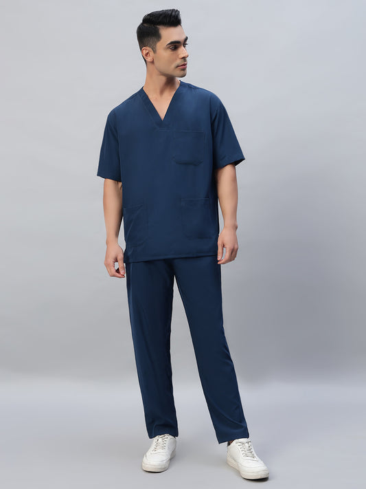 Athleisure Stretch Half Sleeve Medical Scrubs - Male