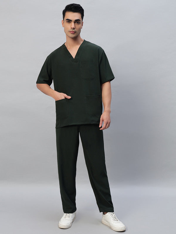 Athleisure Stretch Half Sleeve Medical Scrubs - Male