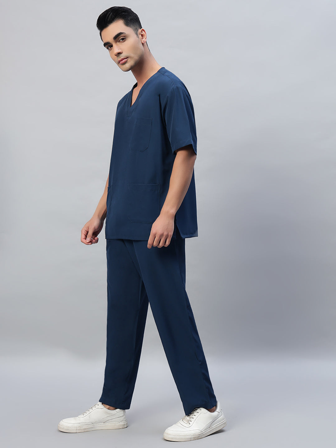 Athleisure Stretch Half Sleeve Medical Scrubs - Male