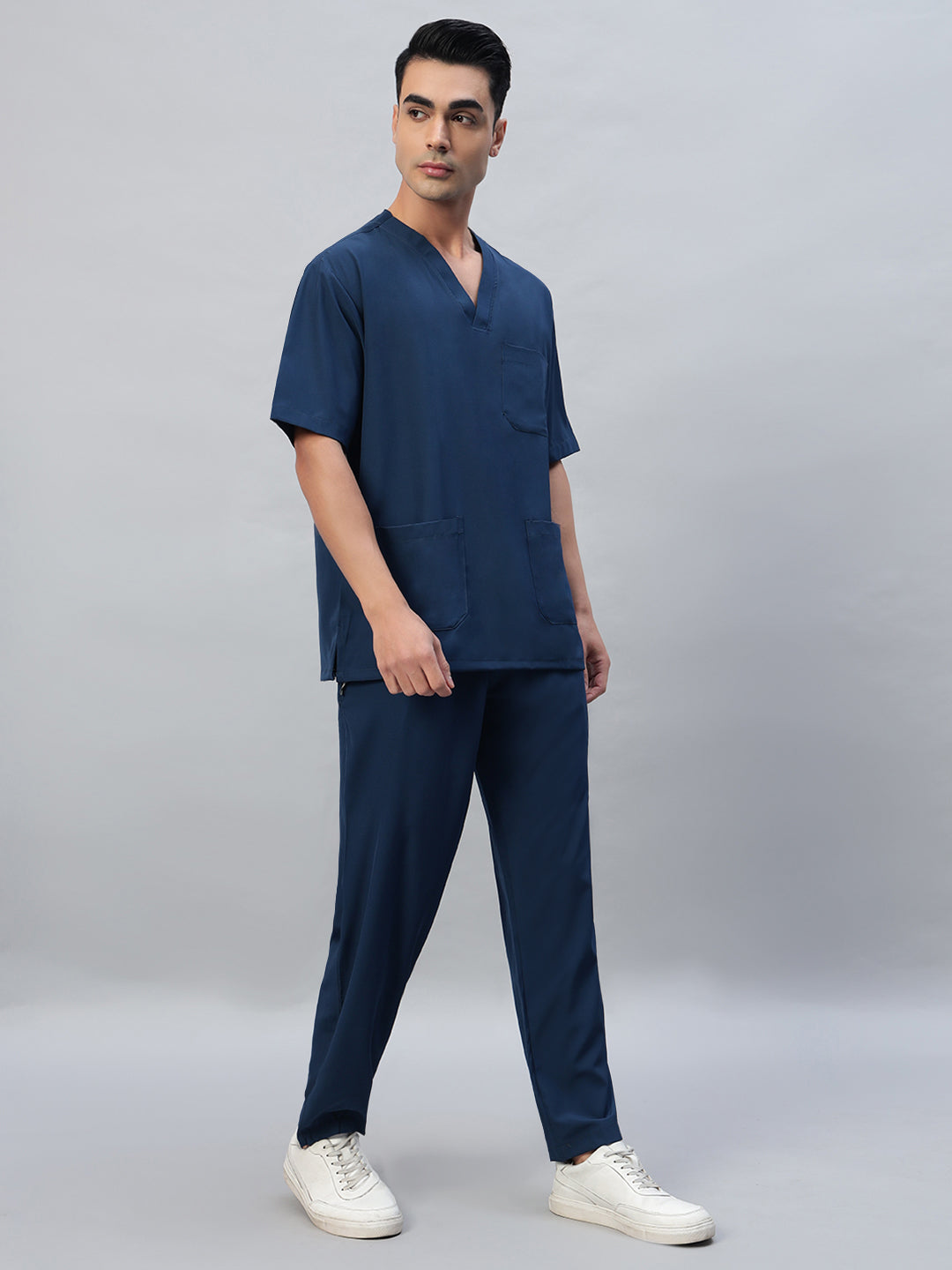 Athleisure Stretch Half Sleeve Medical Scrubs - Male