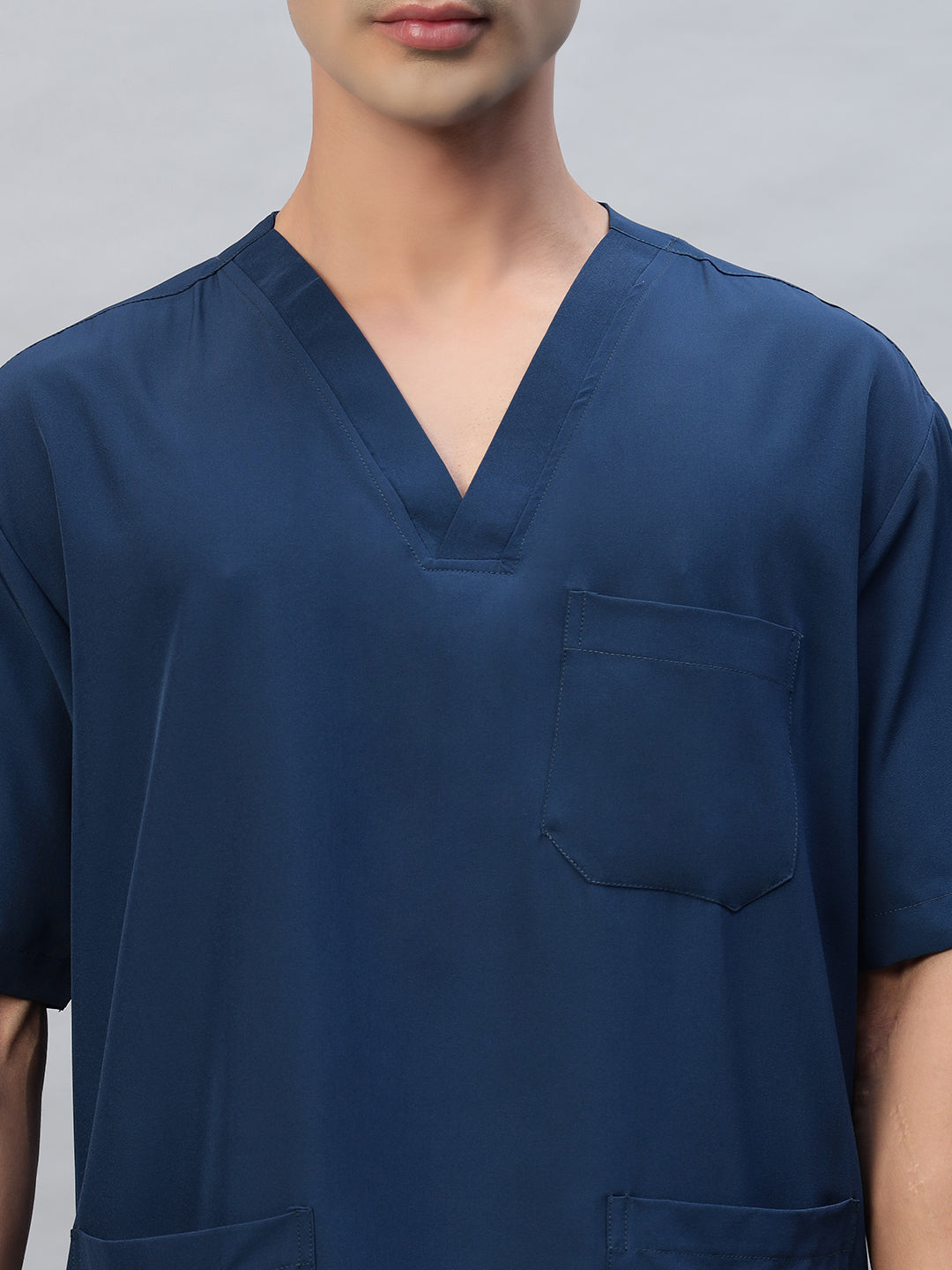 Athleisure Stretch Half Sleeve Medical Scrubs - Male