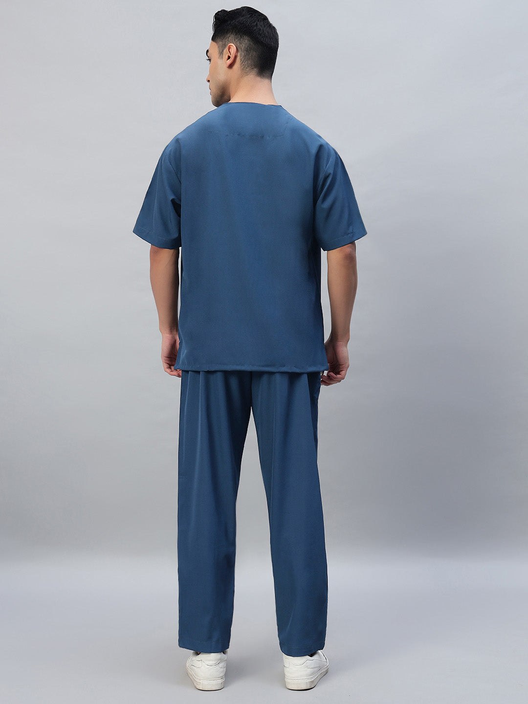 Bahama Blue Athleisure Stretch Half Sleeve Medical Scrubs - Male