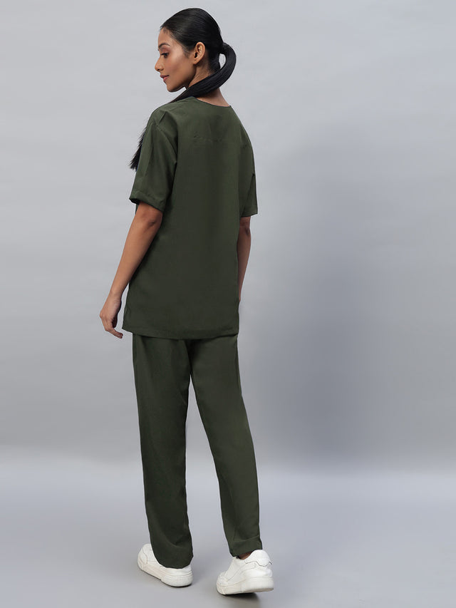 Olive Athleisure Stretch Half Sleeve Medical Scrubs – Female