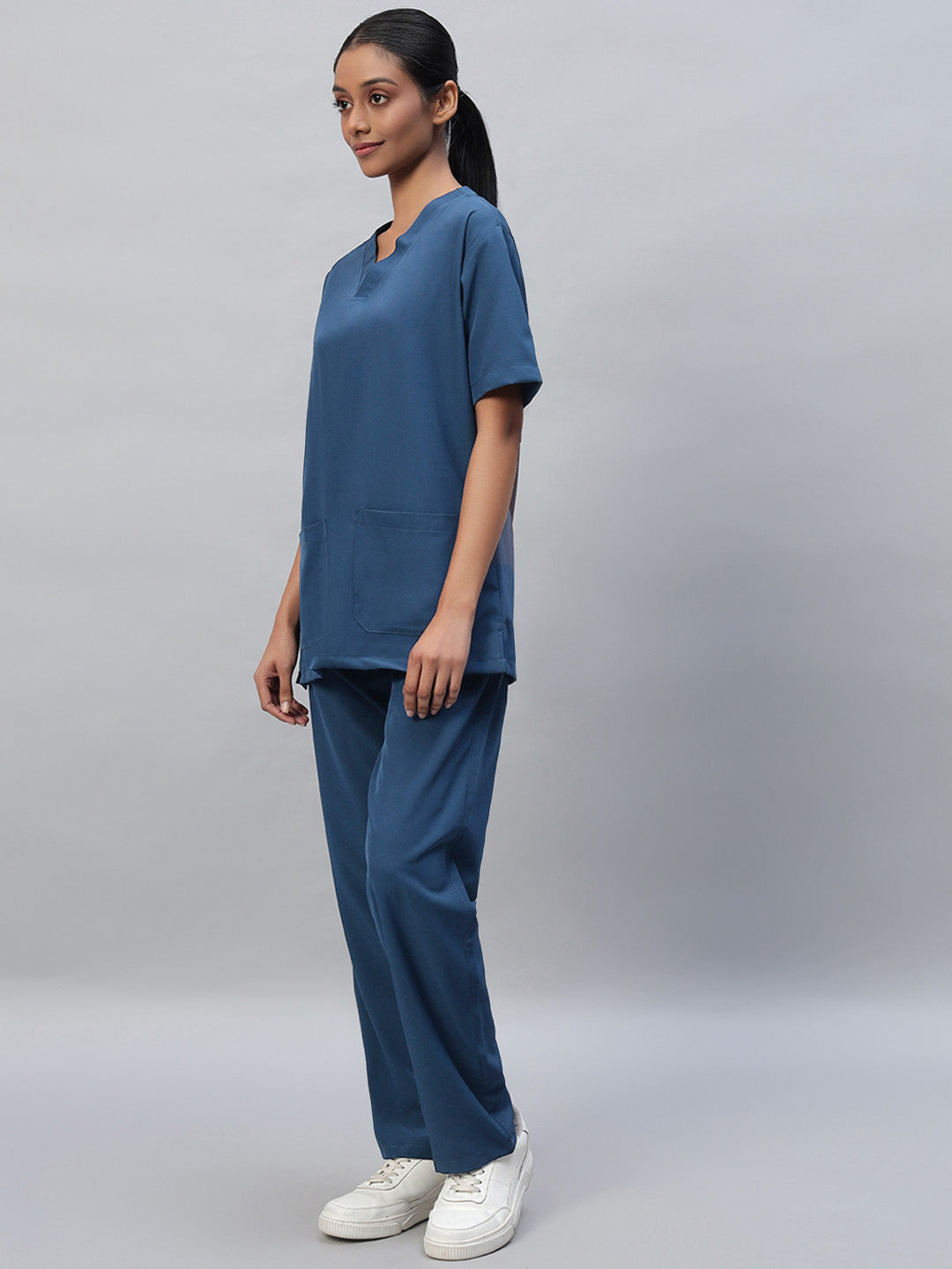 Bahama Blue Athleisure Stretch Half Sleeve Medical Scrubs – Female