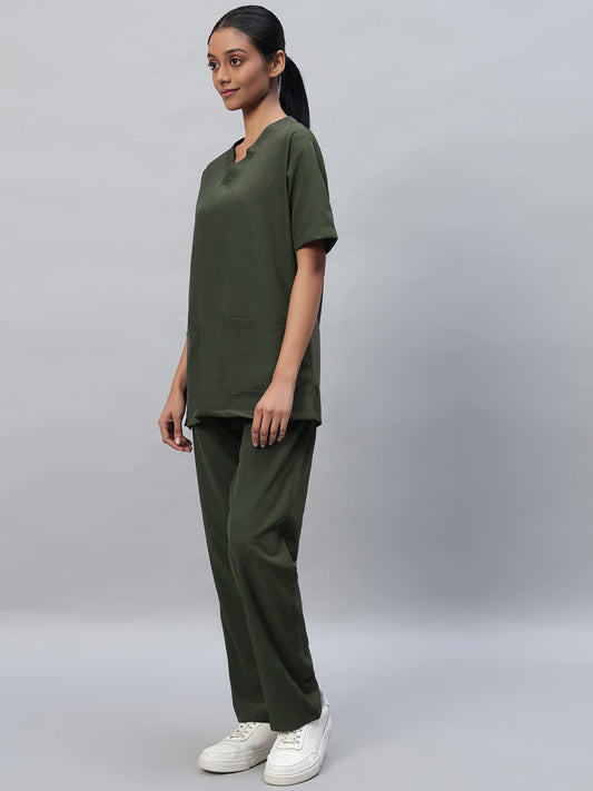 Olive Athleisure Stretch Half Sleeve Medical Scrubs – Female