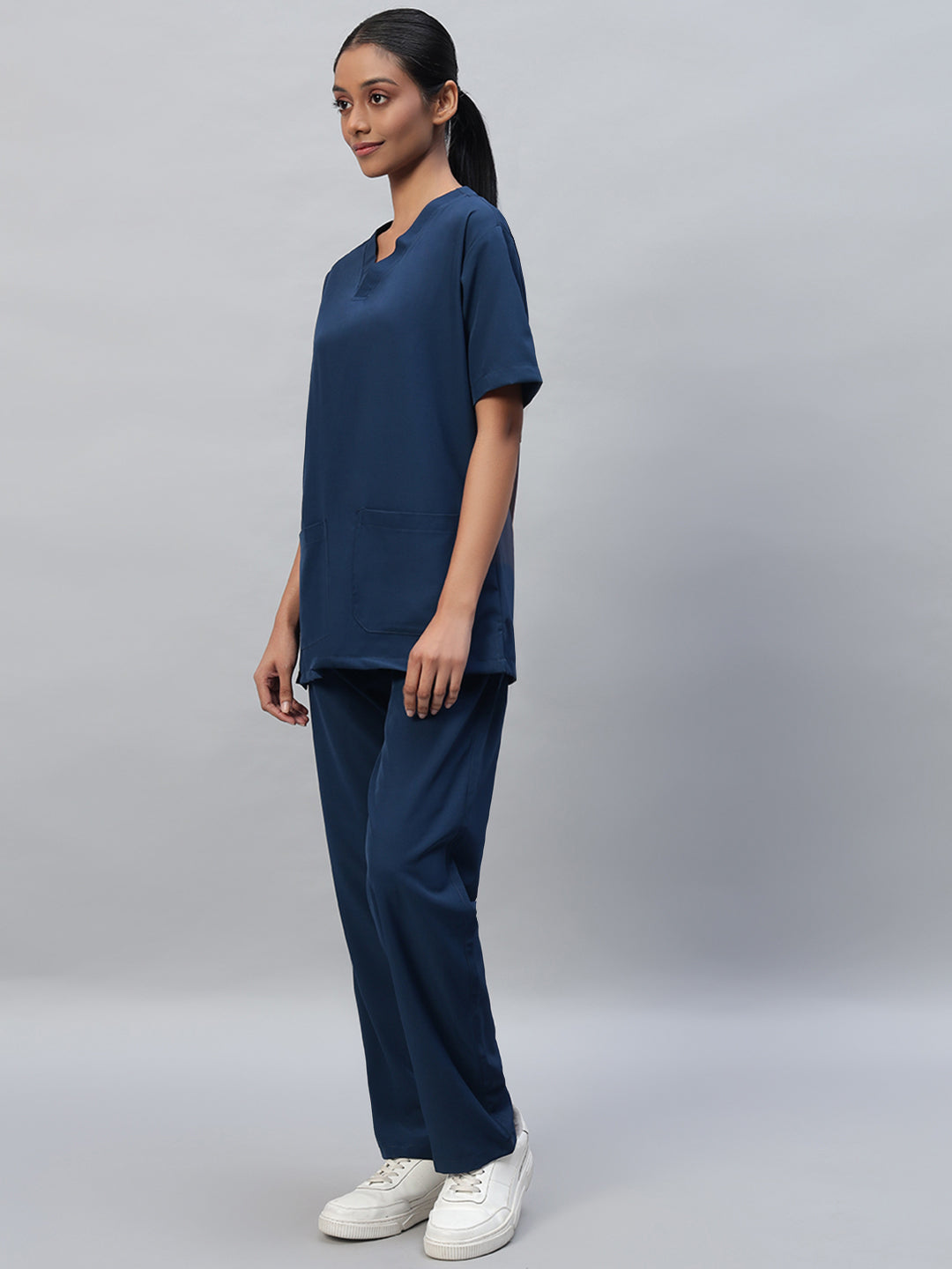 Airforce Athleisure Stretch Half Sleeve Medical Scrubs – Female