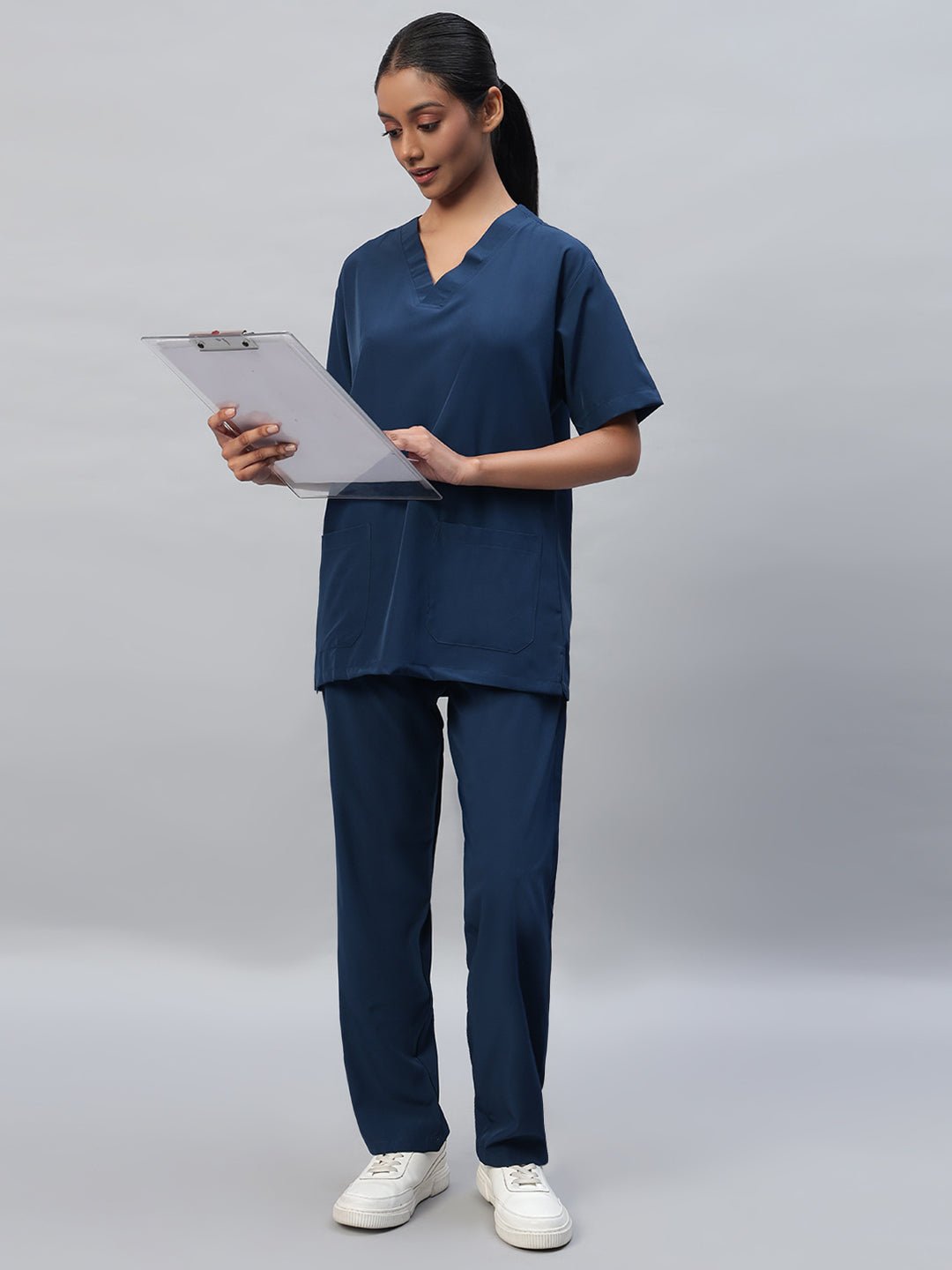 Airforce Athleisure Stretch Half Sleeve Medical Scrubs – Female