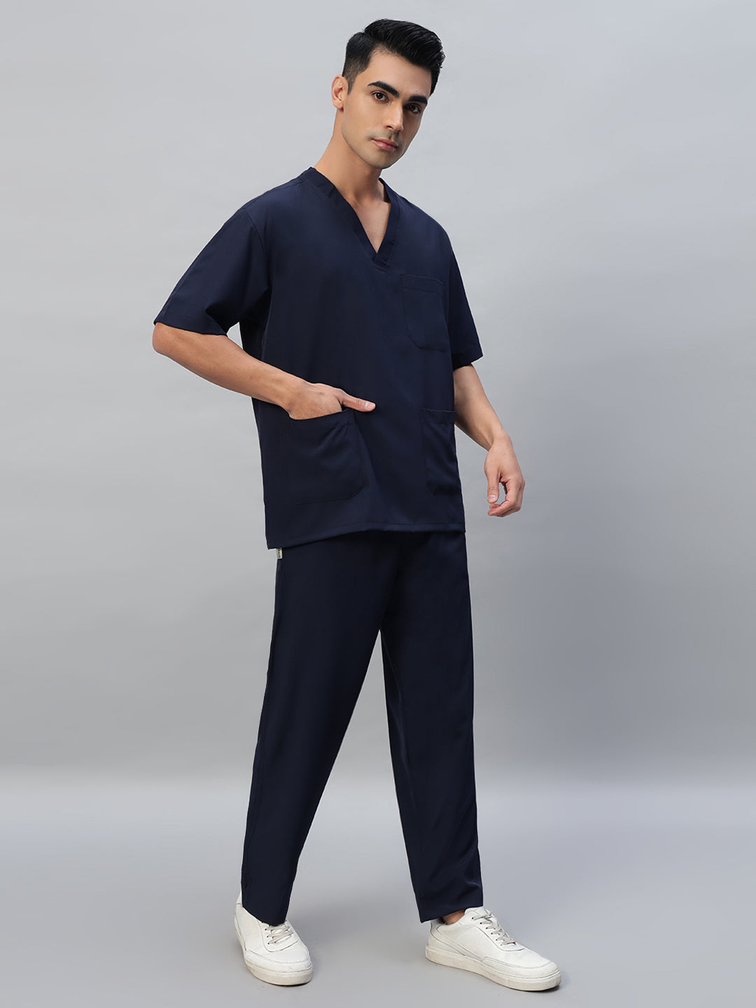 Blue Black Originals Half Sleeve Medical Scrubs - Male