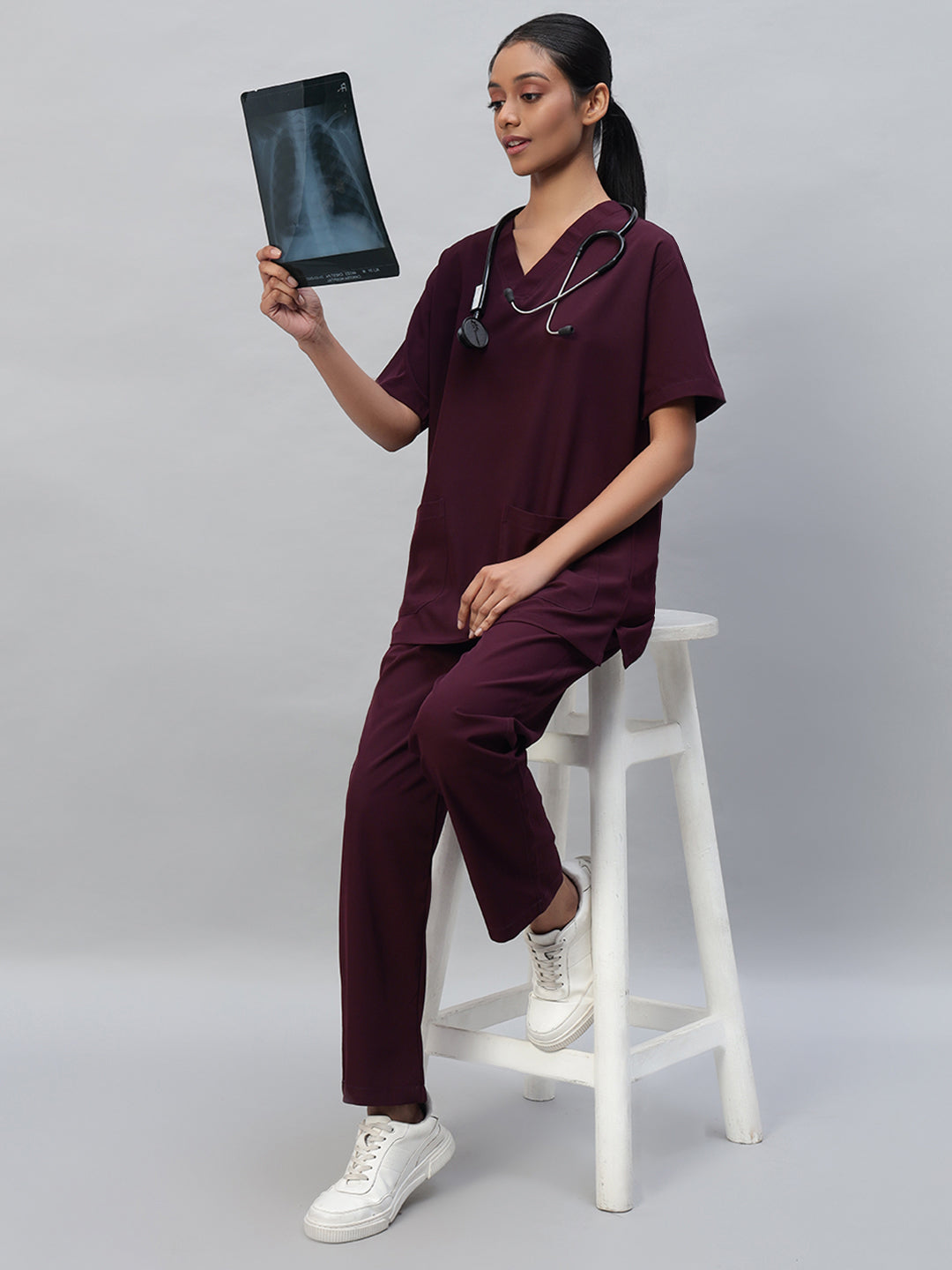 Athleisure Stretch Half Sleeve Medical Scrubs – Female