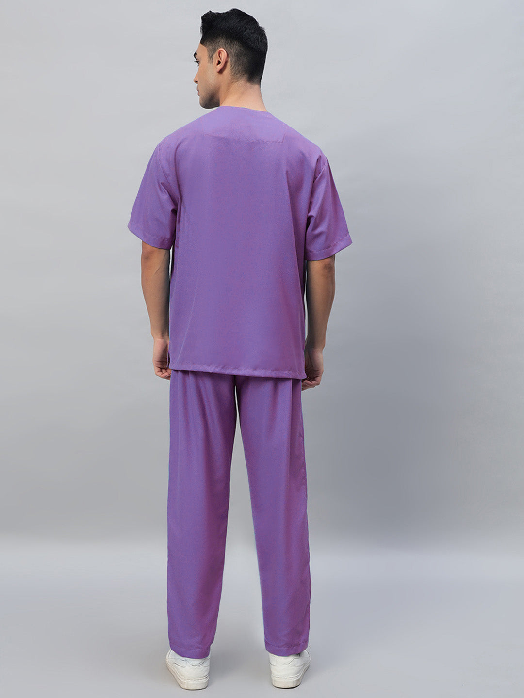 All Star 7 Pockets Half Sleeve Medical Scrubs – Male Violet DONOT ORDER