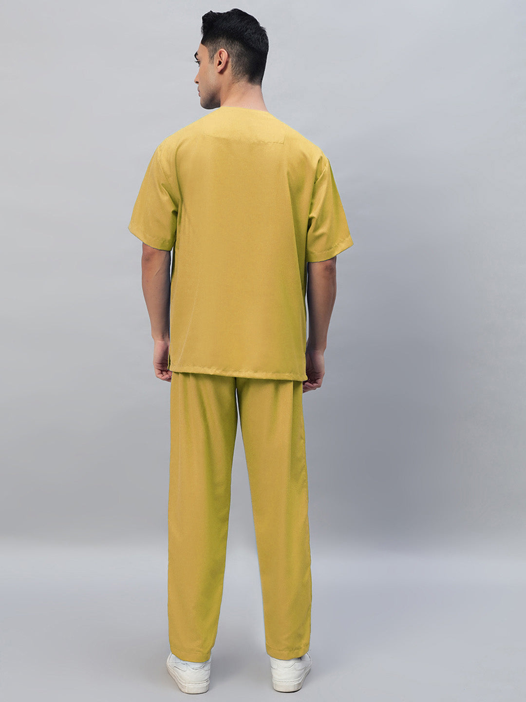 Yellow All-Day Half Sleeve Medical Scrubs - Male