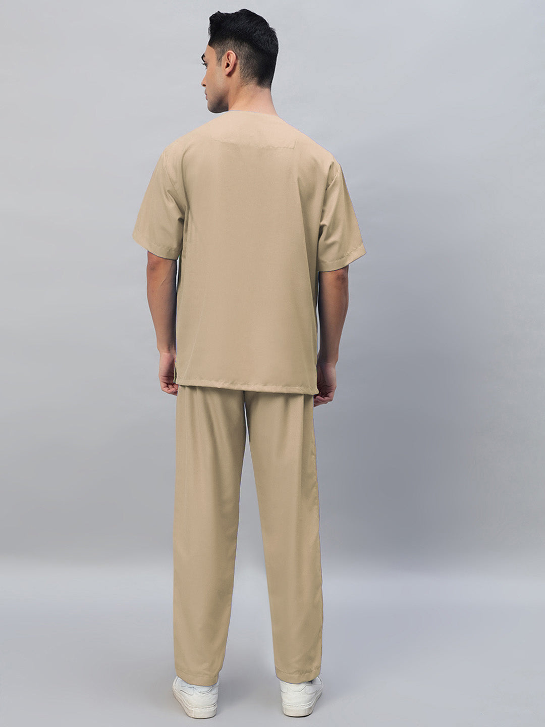 Natural Matte All-Day Half Sleeve Medical Scrubs - Male