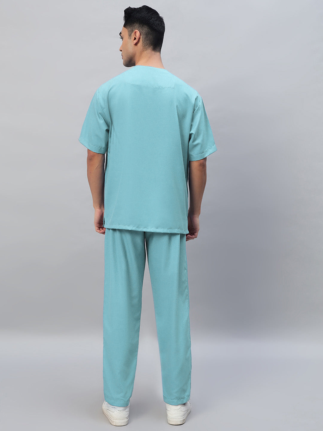 Sea Green All-Day Half Sleeve Medical Scrubs - Male