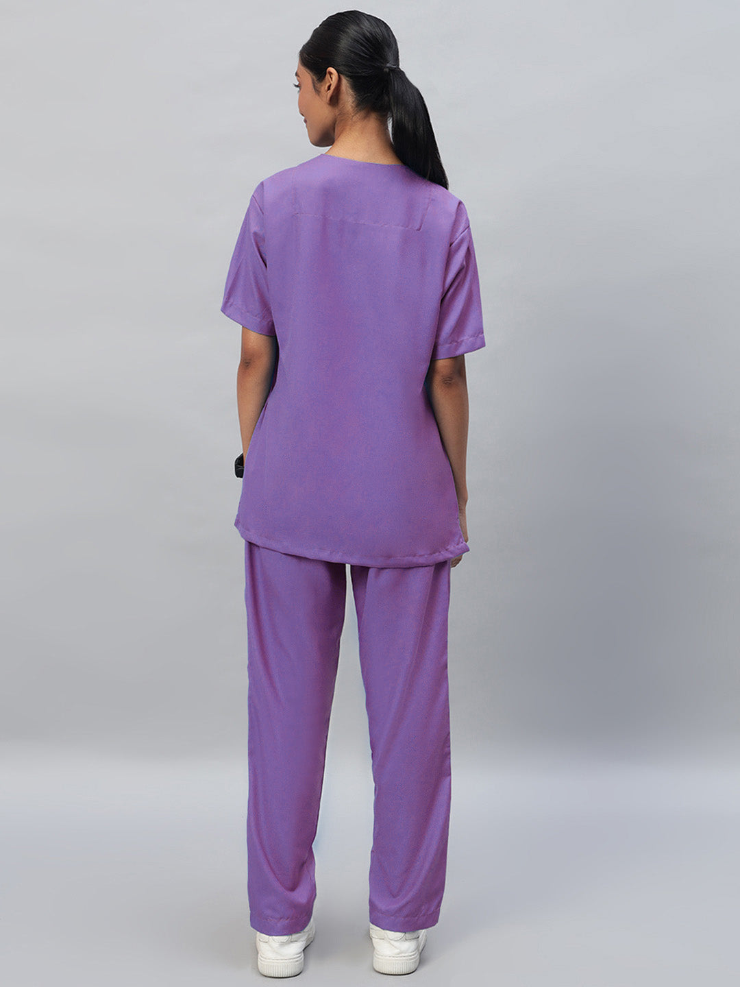 Violet All-Day Half Sleeve Medical Scrubs - Female