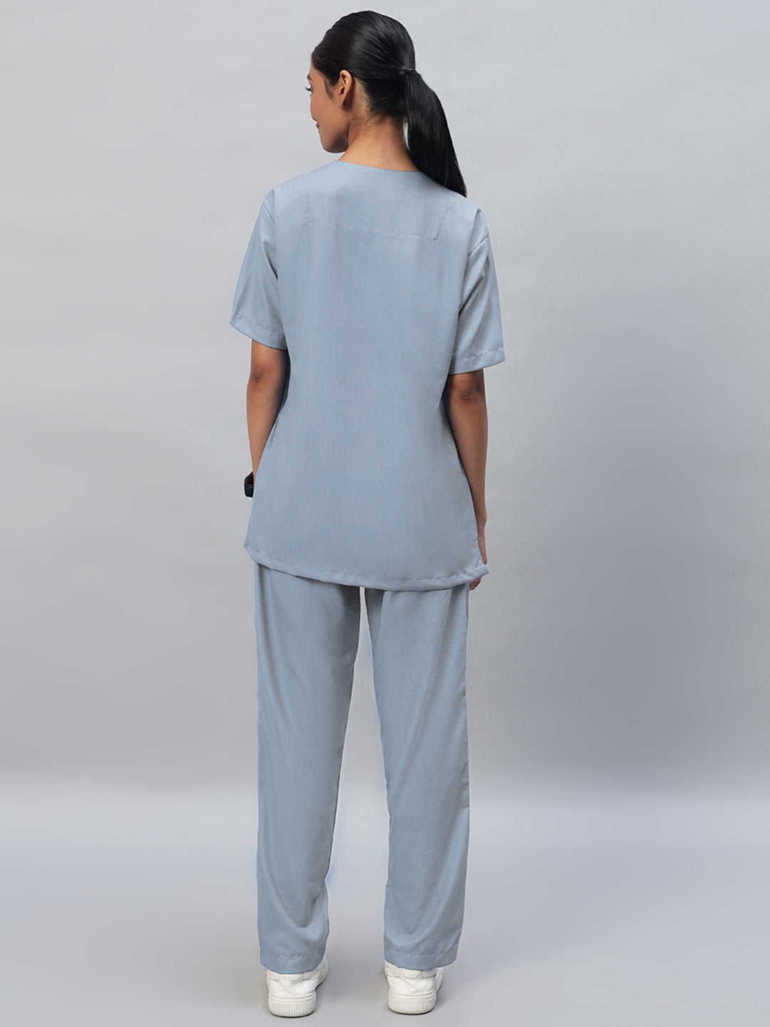 Light Grey All-Day Half Sleeve Medical Scrubs - Female