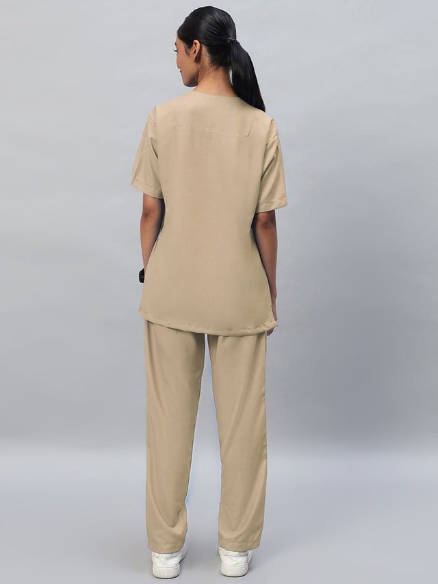 Natural Matte All-Day Half Sleeve Medical Scrubs - Female